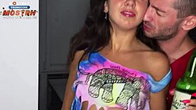 Wow! Fucked a petite 18+ girl at a house party, came in her tight pussy!