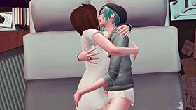 Perverted futanari chloe seduces max for hard anal and facefuck