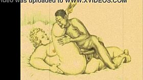 vintage erotic drawings from retro anime and cartoon styles in a unique antique collection