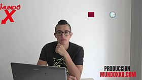 reporter with foot fetish meets blonde model