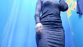 Real Dressing Room Footage of Russian Milf Changing Clothes