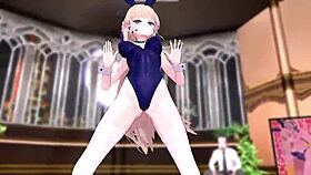 i can't stop watching this 3d anime hentai with toki