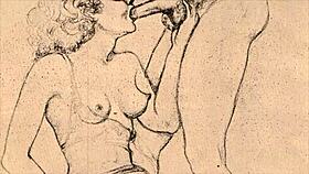 i love these vintage erotic drawings with comic cartoon anime hentai, they're so antique