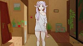 i got trapped in sticky cum and was fucked in the ass, frieren stark fern