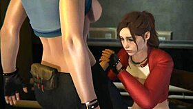 Does Futa Claire Redfield Get Creampied By Jill Valentine In Resident Evil 3D Porn?