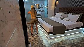 Caught my best friend doing squats, then we fucked as she helped with my erection.