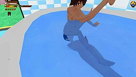 Femdom game in university bathroom with cherry