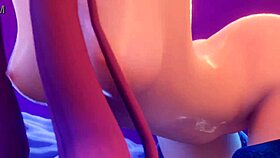 watch mona get involved with a slime in this hentai scene