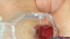 Babe Toys Hairy Pussy With Dildo And Speculum