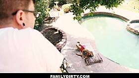 The Young Blonde Teen Step Sister Fools Around With Her Brother