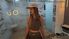 Caught my best friend doing squats, then we fucked as she helped with my erection.