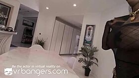 vr bangers cheering up the busty black singer in body stockings