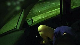 Dogging my wife in public car parking stranger masturbates her pussy until she squirts - caught by voyeur p1 - misscreamy