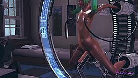 Japanese shemale Ash gets creampied in 3D Yaoi game