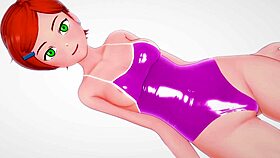 gwen becomes perverted wanting big cock between legs in adult parody