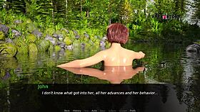 dusklight manor - sex scene 9 - jhon having fun with audrey & lizzie and fucked audrey inside the river 😏