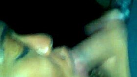 mature ebony milf gives sloppy blowjob to big black cock