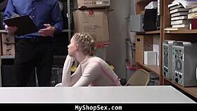 Blonde teen 18+ TAKEN TO SECURITY ROOM for strip search.