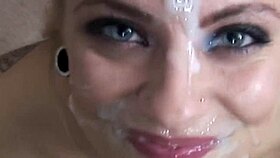 watch cameron canada's sloppy blowjob close up ending in facial cumshot?