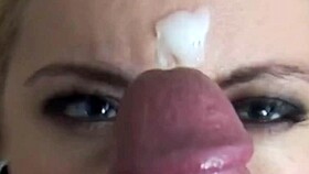 watch cameron canada's sloppy blowjob close up ending in facial cumshot?