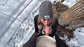 Outdoor Sex In The Park In Winter