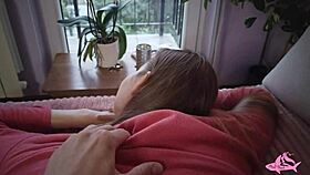 Young step-sister gets a hot massage with no panties on