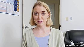 Blonde Teen Sucks Black Cock in Audition?