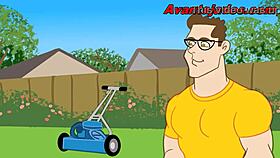 gay drawing of the black guy and the gardener 😏