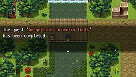 Natsuki enjoys a naked bath in the hentai game