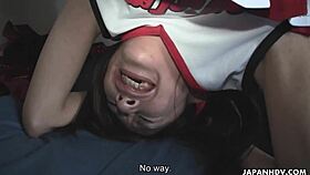 Japanese cheerleader Tomomi Matsuda enjoys wild uncensored action today.