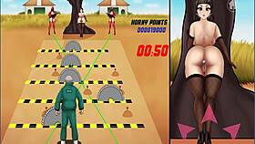 horny anime girl says 'fuck my ass hard and make me squirt'