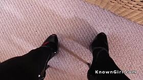 busty amateur girlfriend in lingerie banged with monster cock pov