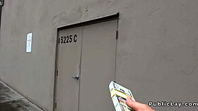 Bubble Butt Blonde Banging Hard In Public Garage With Voyeurs Watching