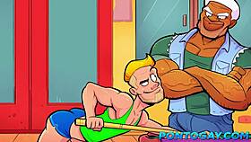 Young virgin in crossdressing loses his virginity to a male prostitute in bareback gay sex