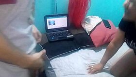 We shared a webcam session with sucking and doggystyle.