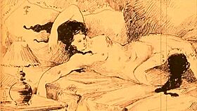 Vintage erotic drawings from retro comics