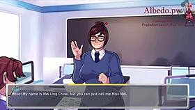 In overwatch academy, chubby slave endures bdsm training