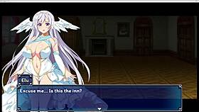 Bound angel receives spanking and blowjob in bdsm game?