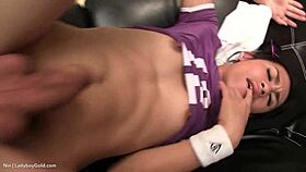 Ladyboy Nin Scores Hot Football Fuck! ⚽