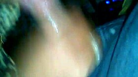 mature ebony milf gives sloppy blowjob to big black cock