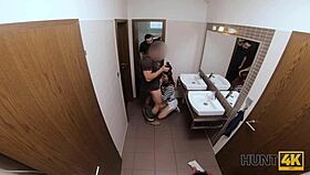 OMG! How Could Red-Haired Belle Get Nailed by a Stranger in Toilet While BF Watches?