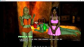 A naked bunny zombie is in heat in the breeding island of this porn game