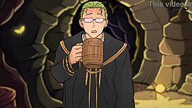 frieren gets stuck in a chest and heiter bends her over for anal sex in this hentai parody of frieren beyond journey's end