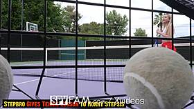 spyfam step bro teaches step sis tennis with his big dick 😈