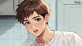 this latina bimbo stepmom gets anal from two huge teen cocks in a group creampie scene