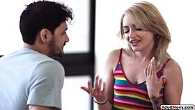 Small tits teen 18+ rides cock and squirts during intense session