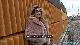 public agent fucks spanish shaven pussy outdoors 😏