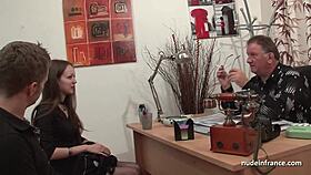 Holy Shit, Skinny French Brunette’s ANAL Casting on Couch!