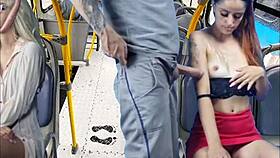 Is this worker getting encoxada on the bus in public?
