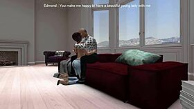 In episode 12 of Second Life, the young brunette visits grandfather's home for a blowjob, creampie, and cunilingus chat